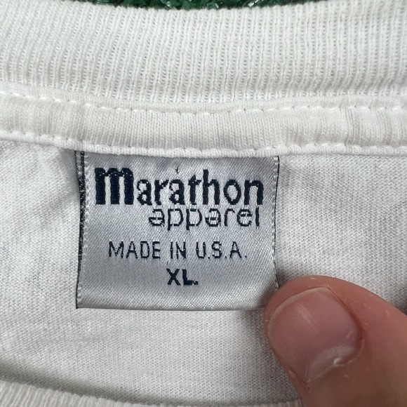 VTG Marathon Apparel Ducks Unlimited T-Shirt Men's White XL Cotton Lab Dog 90s - Picture 2 of 9